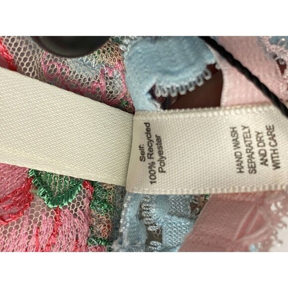For Love & Lemons sz XXS Garter Belt Swaying Rose Floral Embroidered Coquette - Picture 10 of 10